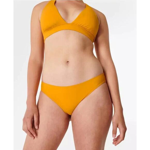 Sweaty Betty Peninsula Bikini Bottom Womens Small Haze Yellow Xtra Life Mid Rise - Picture 8 of 10